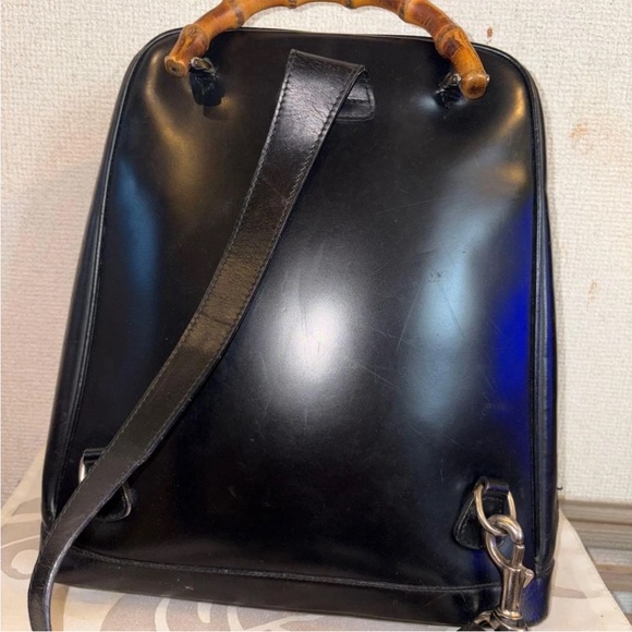 Gucci Black Backpack with Bamboo Handle main image 5